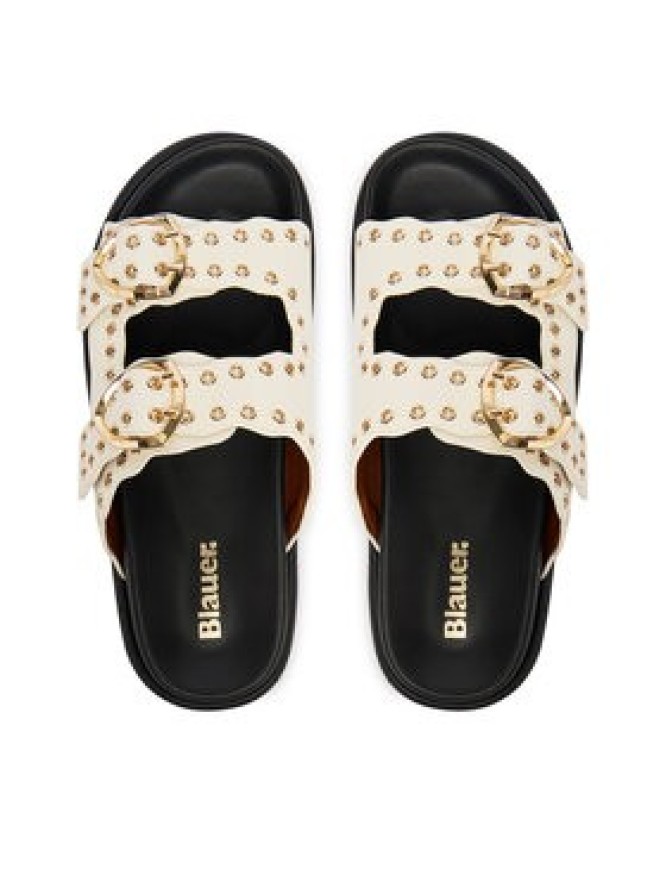 Blauer Klapki S6BLOOM02/LEA Écru