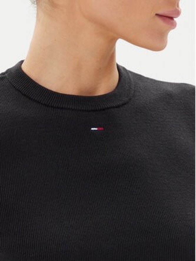 Tommy Jeans Sweter Essential DW0DW19336 Czarny Regular Fit