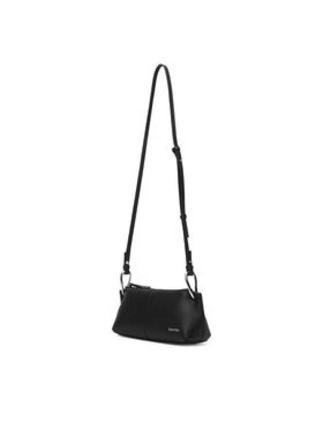 Calvin Klein Torebka Slouchy Leather Small Conv Bag LV04F3659G Czarny
