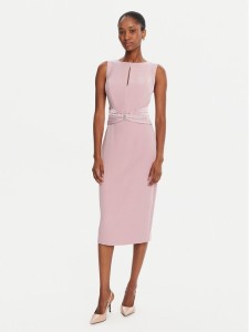 Rinascimento Sukienka koktajlowa CFC0125073003 Różowy Slim Fit