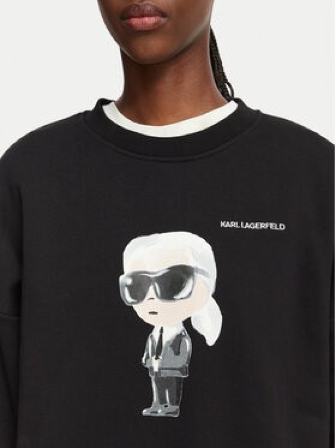 KARL LAGERFELD Bluza B3W20049 Czarny Regular Fit