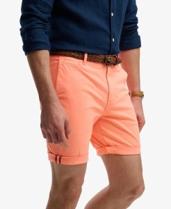 superdry Premium Regular chino szorty Slim Fit – Washed Peach
