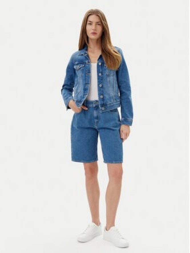 Pepe Jeans Kurtka jeansowa PL402430 Niebieski Slim Fit