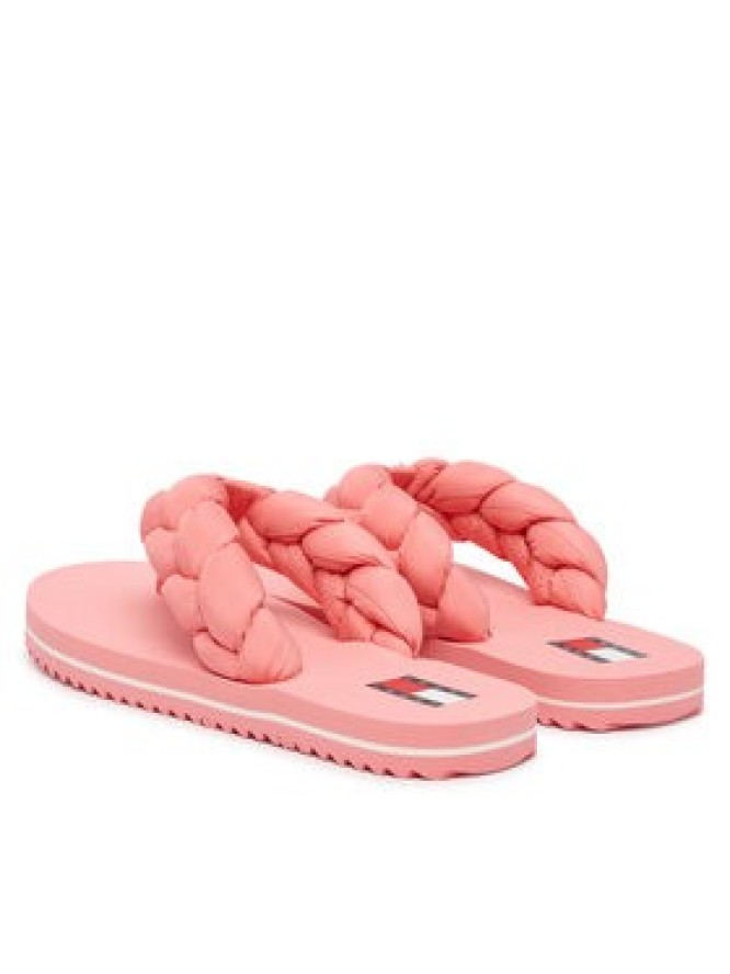 Tommy Jeans Japonki Braided Thong Beach Sandal EN0EN02877 Różowy