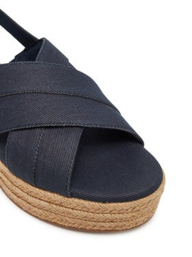Tommy Hilfiger Espadryle Denim Espadrille Platform Sandal FW0FW08669 Granatowy