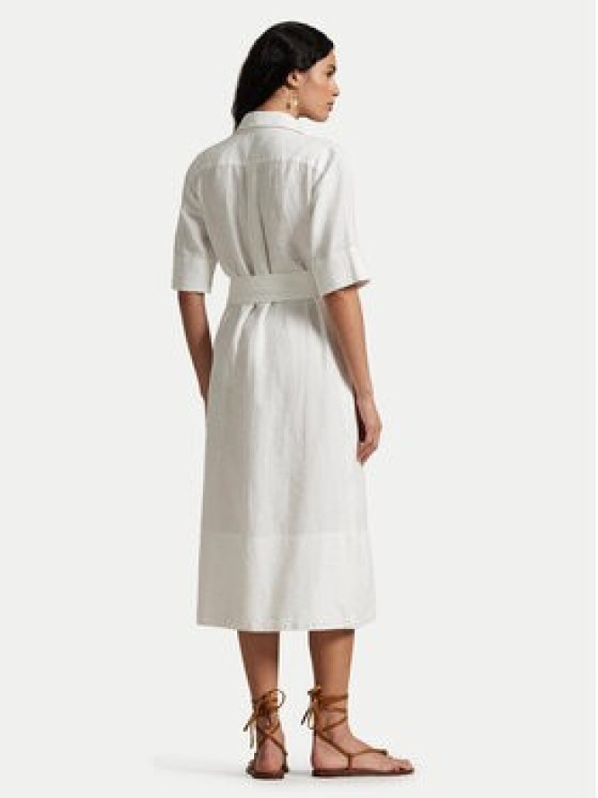 Polo Ralph Lauren Sukienka koszulowa 211965844001 Biały Relaxed Fit