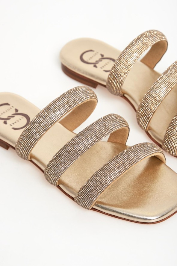 Klapki damskie skórzane CESARE CASADEI