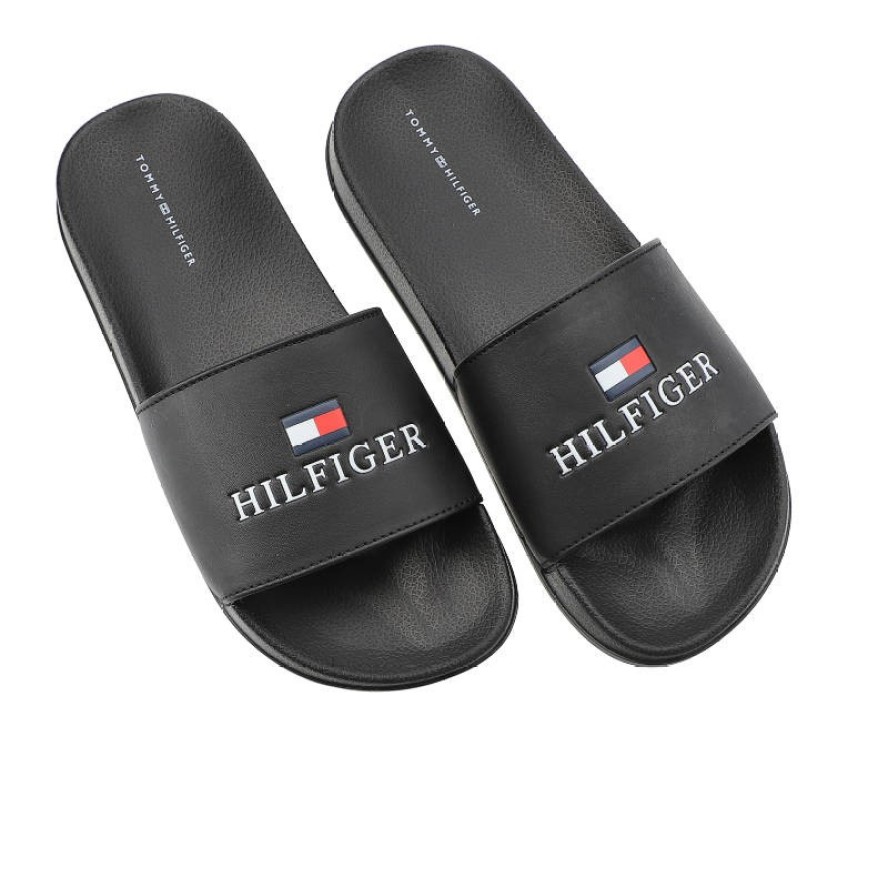 Czarne Klapki Tommy Hilfiger Modne Buty Na Lato