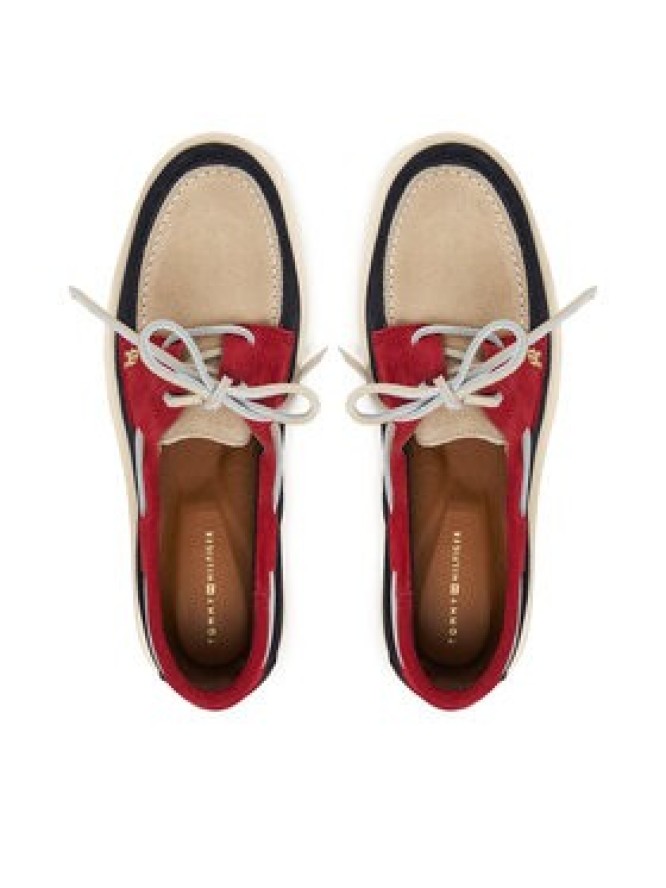 Tommy Hilfiger Półbuty Light Suede Boat Shoe FW0FW09337 Granatowy