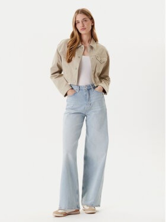 Tommy Jeans Kurtka jeansowa Flag DW0DW21431 Beżowy Regular Fit