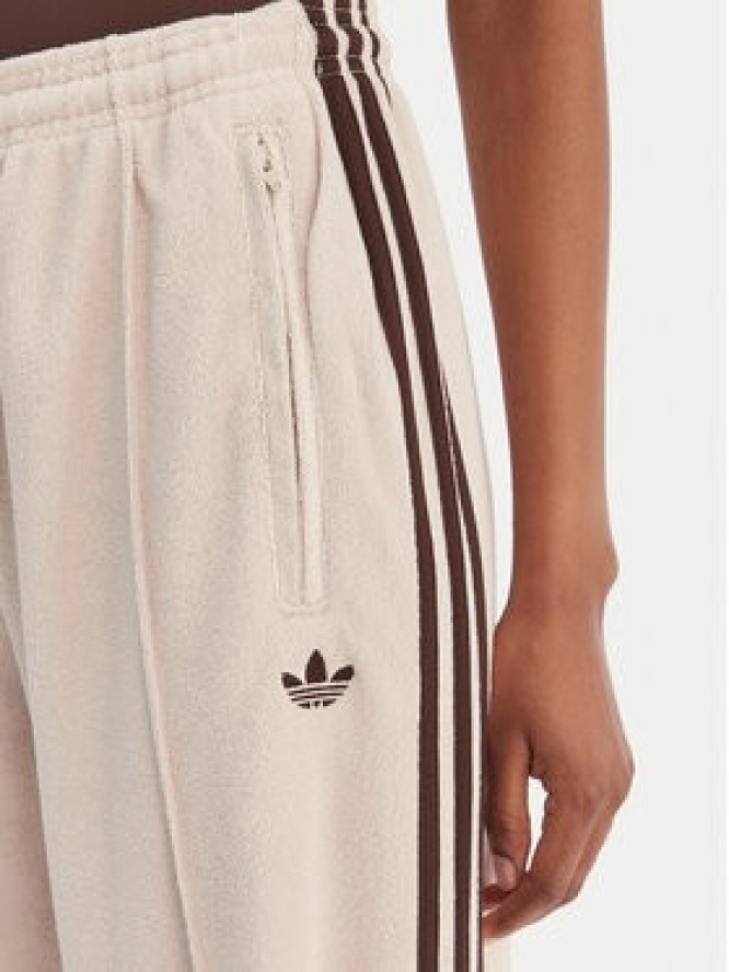 adidas Spodnie dresowe Terry Towel Firebird KQ6661 Beżowy Loose Fit