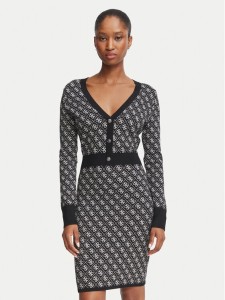 Guess Sukienka dzianinowa W6BK23 Z1422 Czarny Slim Fit