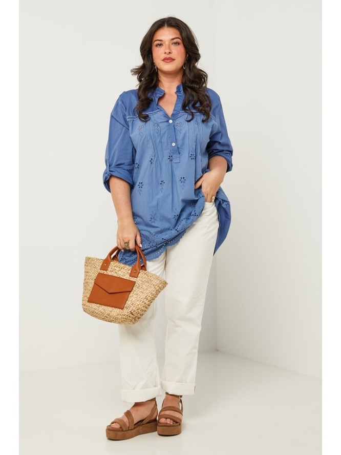 Curvy Lady Tunika w kolorze niebieskim rozmiar: 44/46