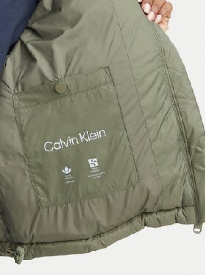 Calvin Klein Jeans Kurtka zimowa Essential LV047H503G Khaki Regular Fit