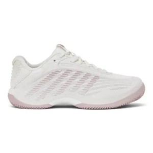 Buty tenisowe - sport - damskie - K-SWISS HCE 3 CLAY - białe z różowym złotem