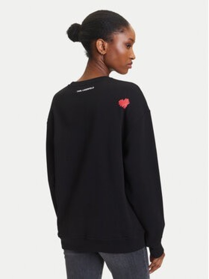 KARL LAGERFELD Bluza A3W20006 Czarny Regular Fit