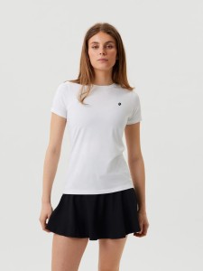 bjorn_borg ACE SLIM T-SHIRT z recyklingowanego poliestru – BRILLIANT WHITE