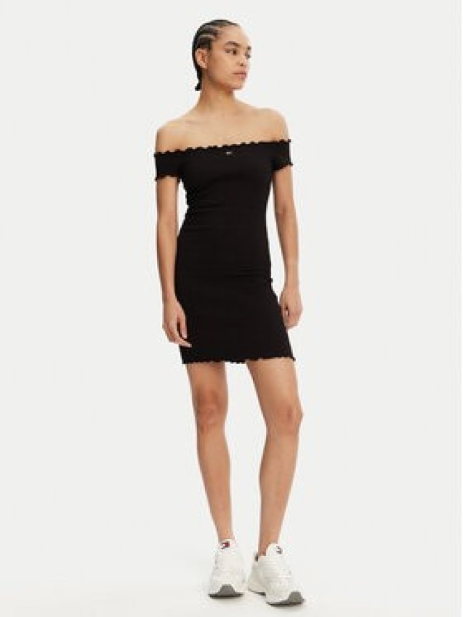 Tommy Jeans Sukienka letnia DW0DW20298 Czarny Slim Fit