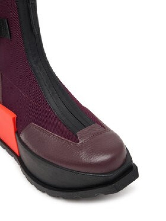 United Nude Botki Roko Bootie III 11044993165 Bordowy