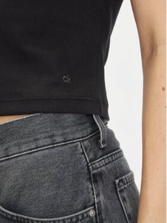 Calvin Klein Bluzka Liquid Touch Top K20K208422 Czarny Slim Fit