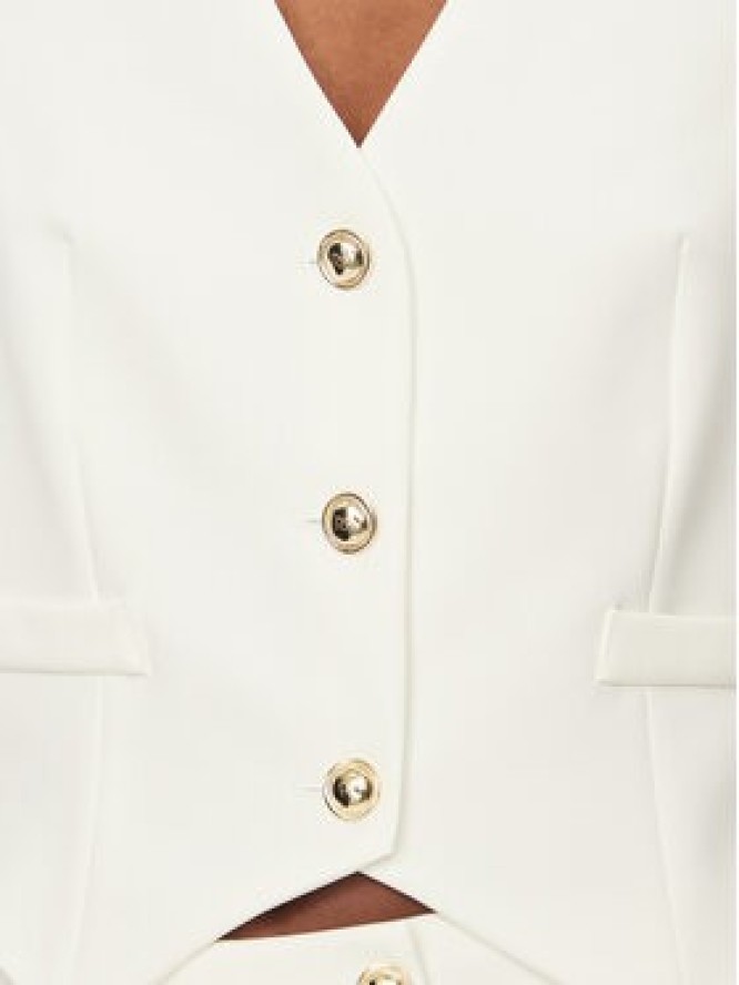 Rinascimento Kamizelka garniturowa CFC0128644003 Biały Regular Fit