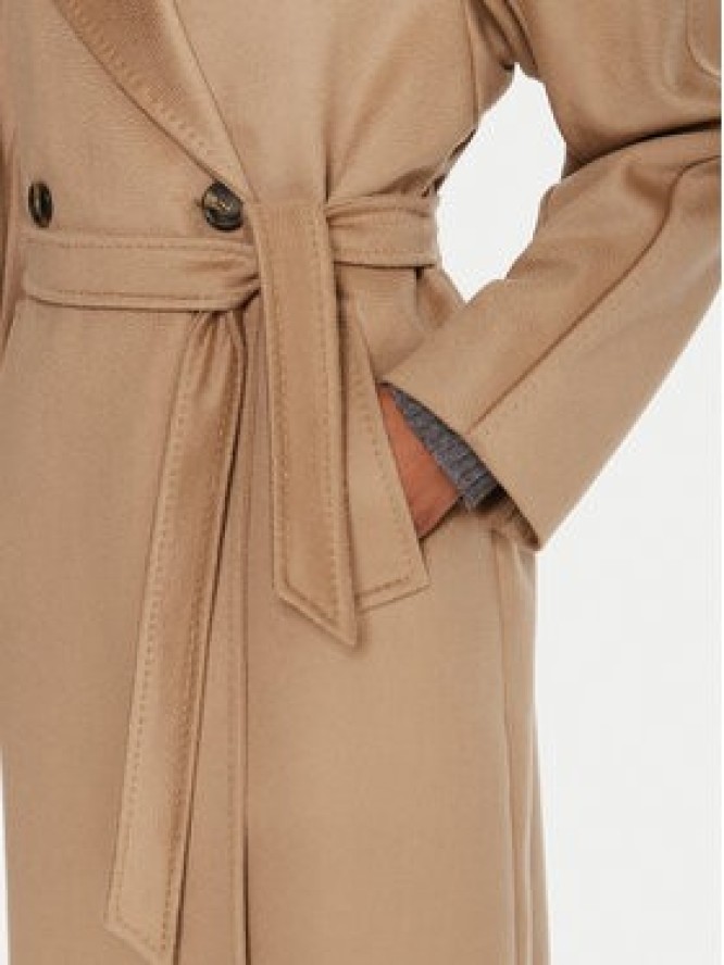 Weekend Max Mara Płaszcz wełniany Resina 2525016102 Beżowy Regular Fit