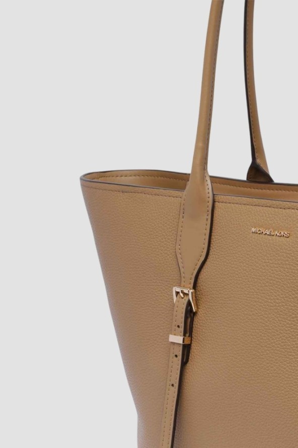 MICHAEL KORS Brązowa shopperka ze skóry