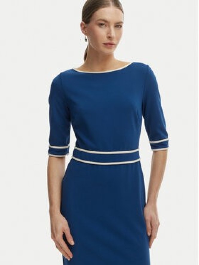 Rinascimento Sukienka koktajlowa CFC0127991003 Niebieski Slim Fit