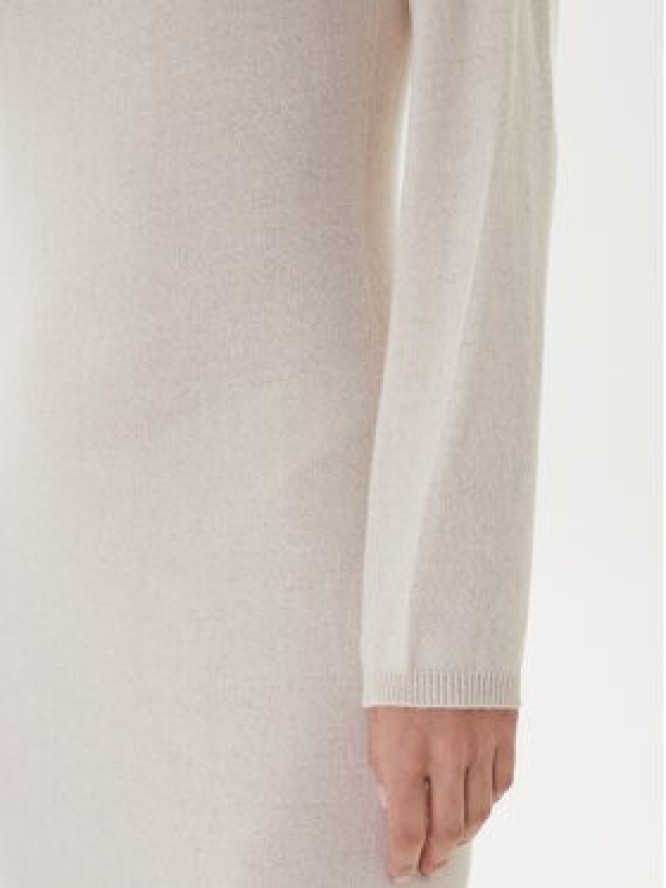 Kontatto Sukienka dzianinowa 3M0964C Écru Slim Fit