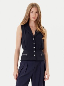 Morgan Bluzka 252-COZIP Granatowy Slim Fit