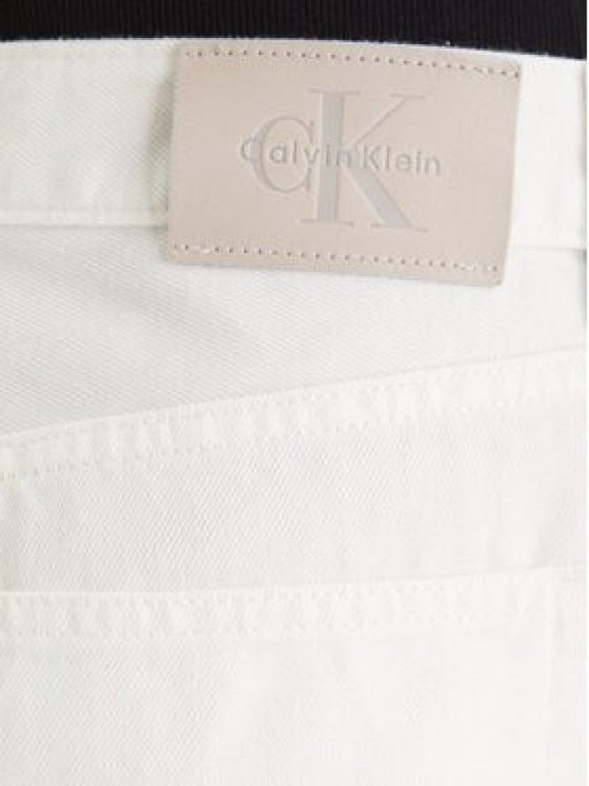 Calvin Klein Jeans Jeansy LV047F717G Écru Straight Fit