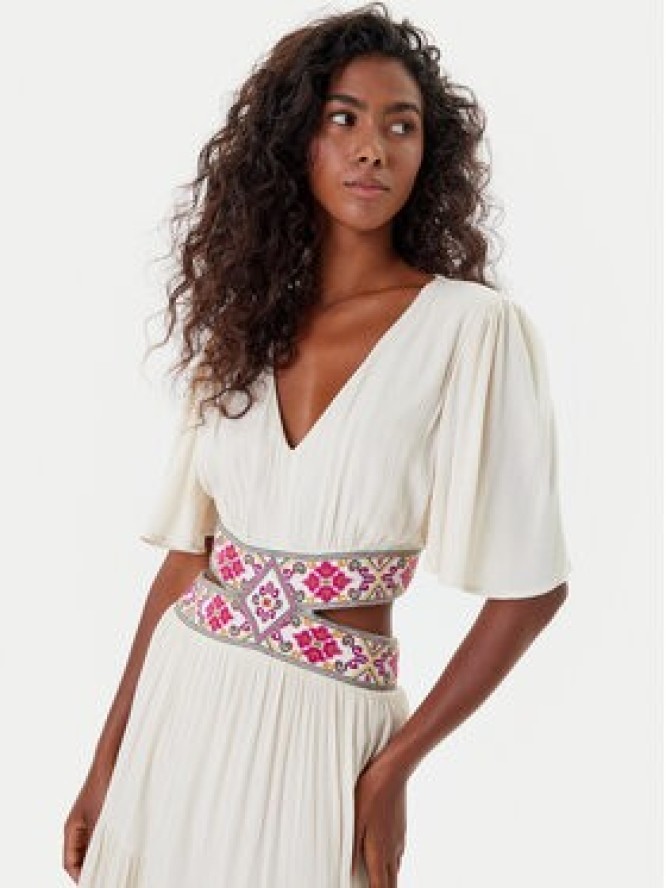 Desigual Sukienka letnia Element 25SWVW98 Biały Regular Fit