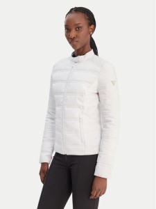 Guess Kurtka przejściowa W6RL02 WJ492 Biały Regular Fit