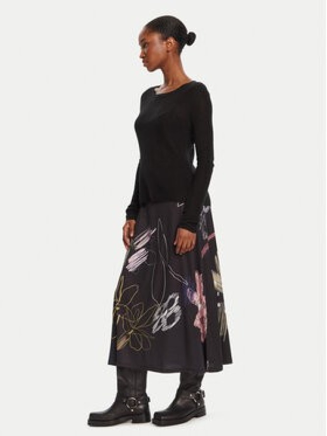 Desigual Sukienka codzienna Kala 25WWVK25 Czarny Slim Fit