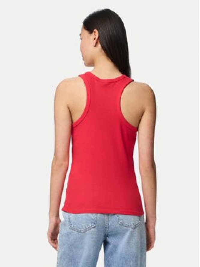 Pieces Top Ruka 17133673 Czerwony Slim Fit