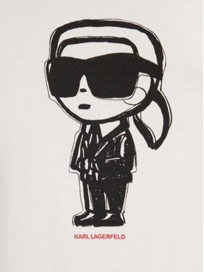 KARL LAGERFELD T-Shirt A1W17126 Écru Regular Fit