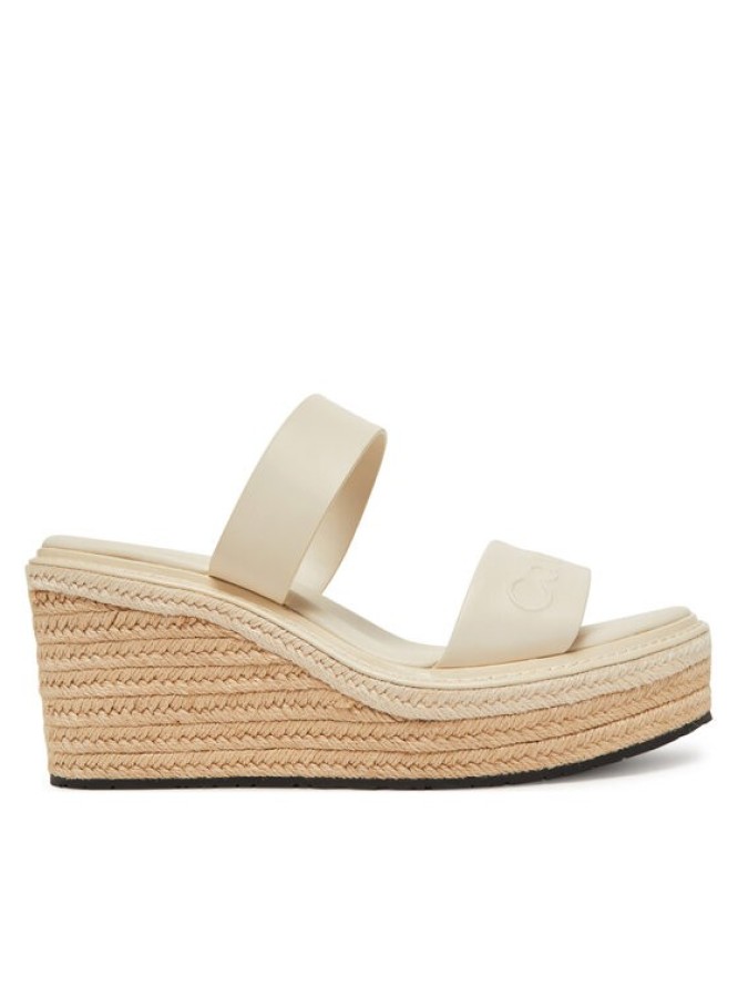 Calvin Klein Espadryle Wedge Sandal 50 - He HW0HW02375 Écru