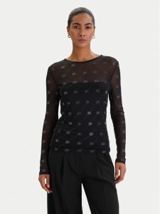 KARL LAGERFELD Bluzka B1W17024 Czarny Slim Fit