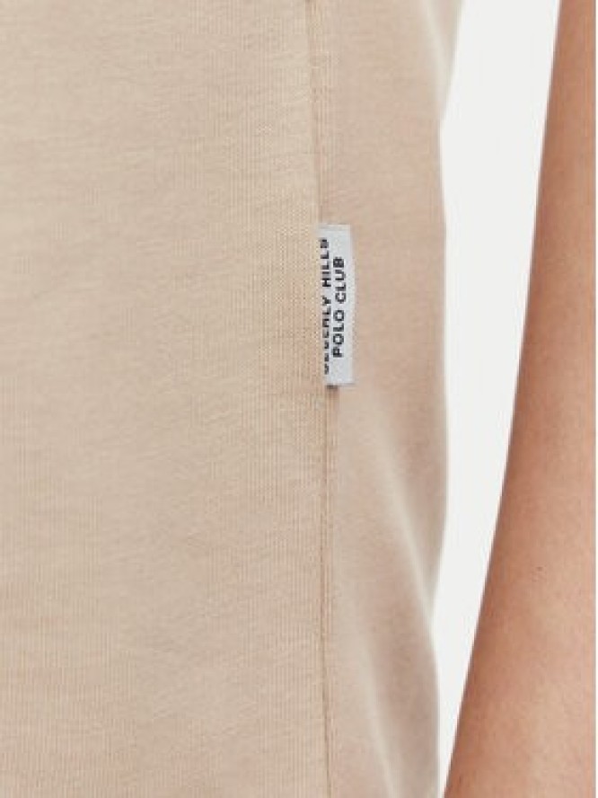 Beverly Hills Polo Club T-Shirt P-SS26W-TS516518 Beżowy Regular Fit