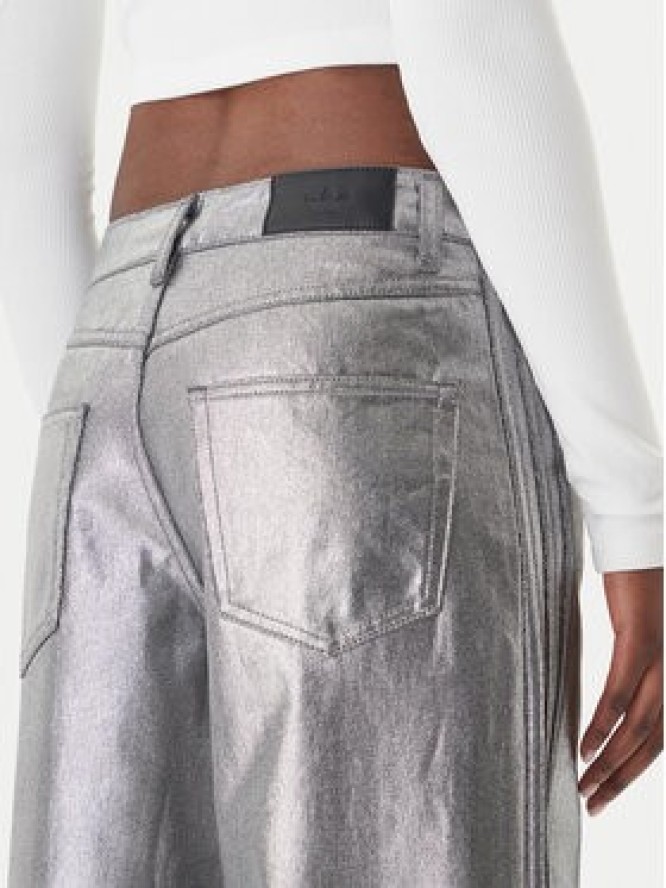 adidas Jeansy Firebird KD2922 Srebrny Loose Fit