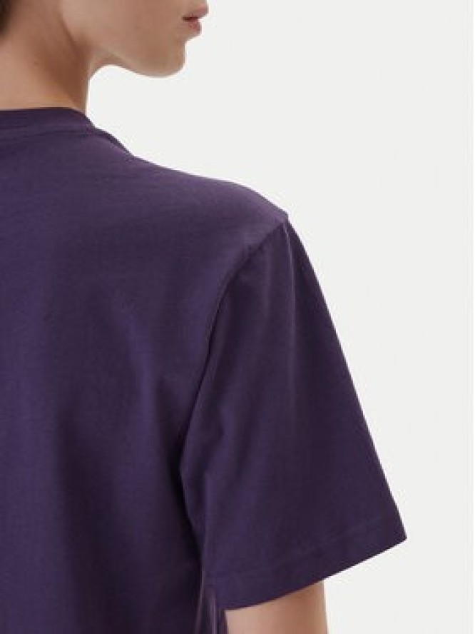 adidas T-Shirt Holiday Metallic Graphic JV8527 Fioletowy Regular Fit