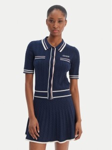 Guess Sweter V6RR02 Z4652 Granatowy Regular Fit