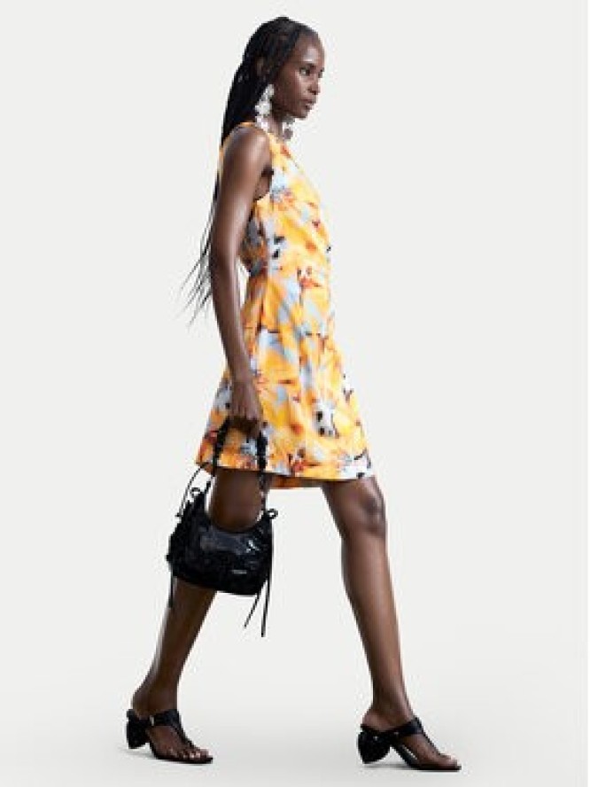 Desigual Sukienka letnia Sol 26SWVW50 Żółty Slim Fit