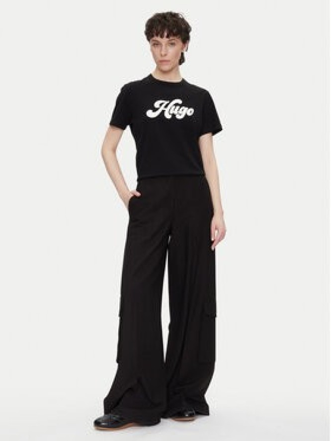 HUGO T-Shirt Damacia_4 50539101 Czarny Regular Fit