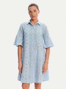 Iconique Sukienka koszulowa IC25-006 Niebieski Relaxed Fit