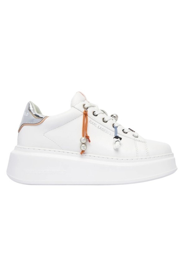 KARL LAGERFELD Białe damskie sneakersy ANAKAPRI TASSEL CHARMS, Rozmiar 37