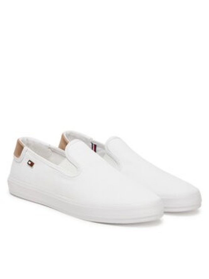 Tommy Hilfiger Tenisówki Vulc Canvas Slip-On Sneaker FW0FW08645 Biały