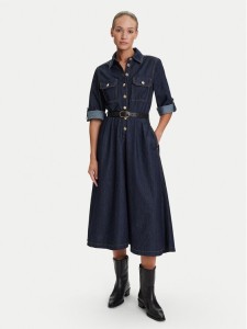 Liu Jo Sukienka jeansowa UF5148 D0268 Granatowy Regular Fit
