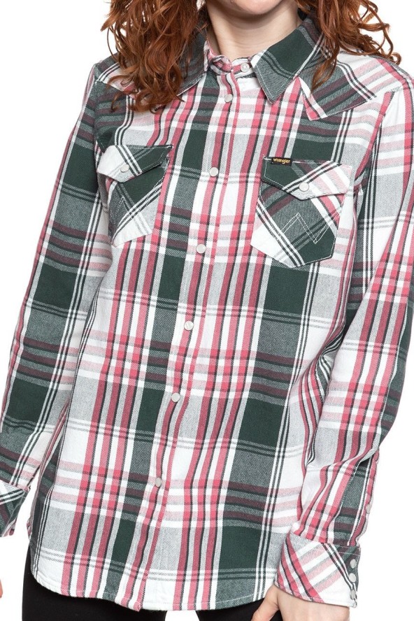 KOSZULA WRANGLER BOYFRIEND WESTERN PINE W5Q1LKG01 112130286