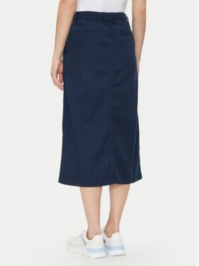 Tommy Hilfiger Spódnica midi Co Blend Midi Skirt WW0WW44726 Granatowy Regular Fit